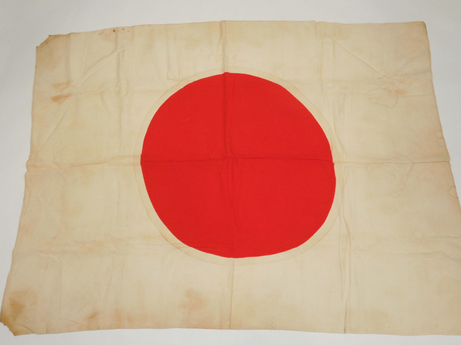 WWII Era Japanese Japan National Flag Meatball Silk Flag #5 (1 of 4)