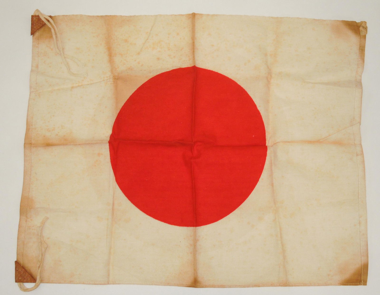 WWII Era Japanese National Flag Meatball Cotton Flag #6 (1 of 4)