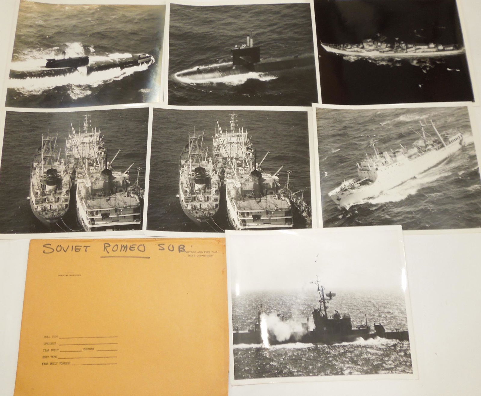 Cold War US Navy Photos Lot of Soviet Ships & Romeo Class Submarines (1 of 8)
