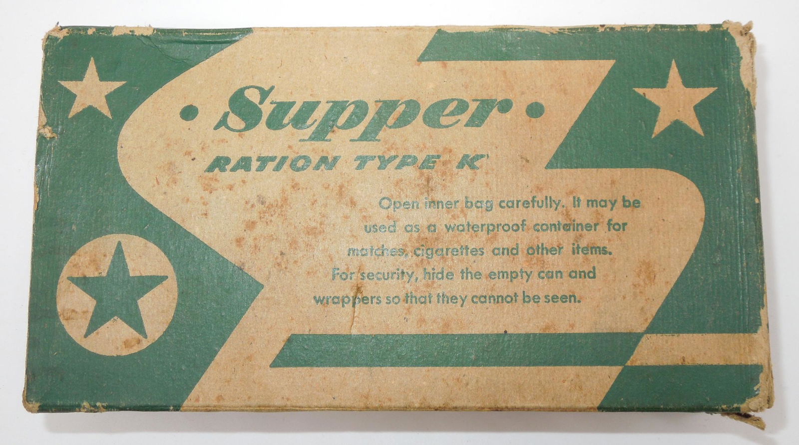 WWII US Military Complete Supper K Ration In Package (1 of 4)