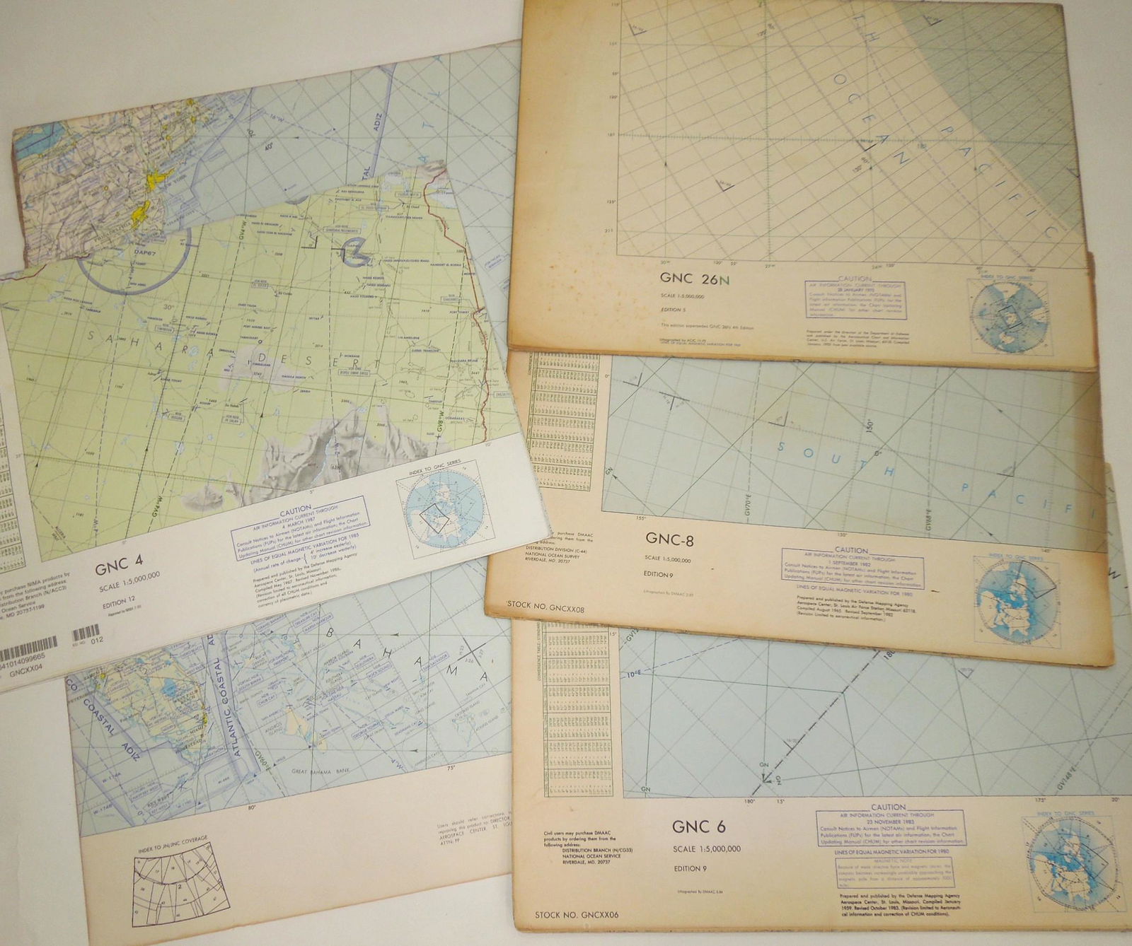 Cold War US Military Defense Aviation Pilot Maps Lot (1 of 4)