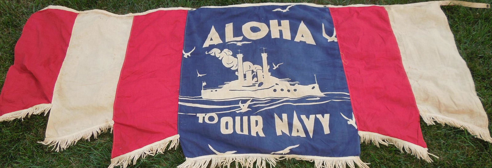 WWII Aloha to Our Navy Pearl Harbor Hawaii Flag Banner (1 of 3)