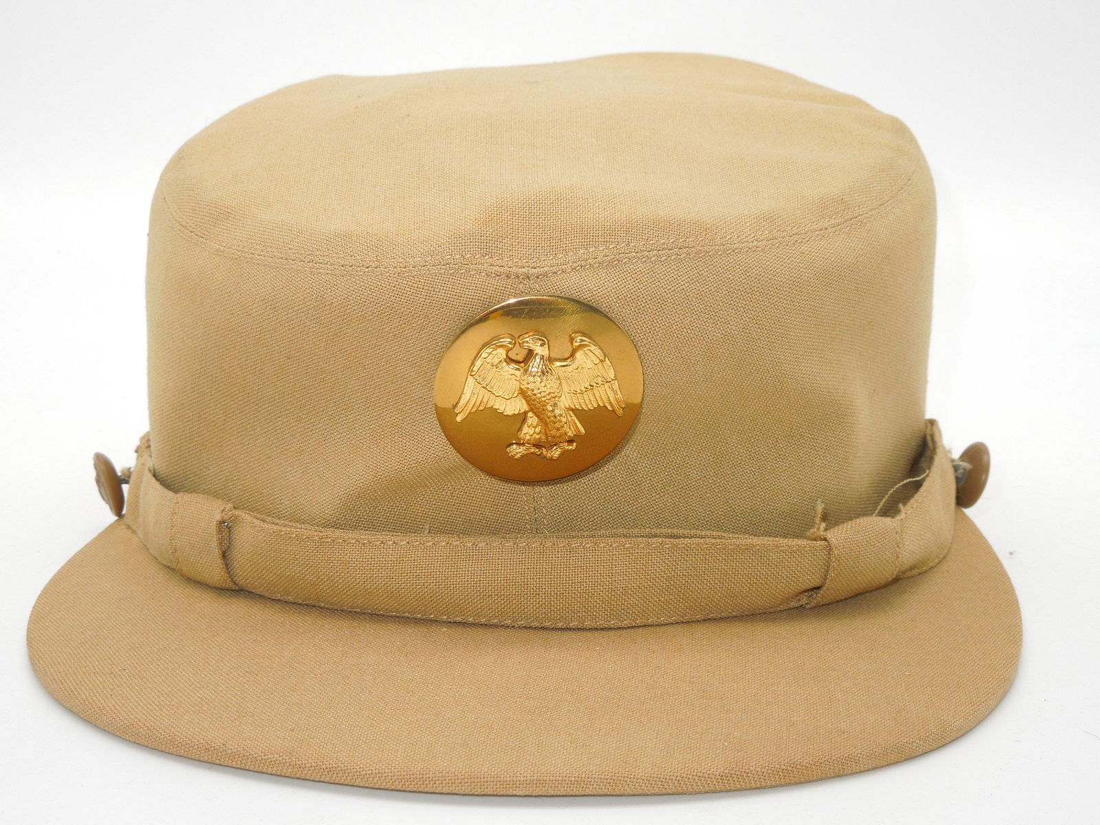WWII Era US Womens Army Corps WAC Khaki Enlisted Visor Hat Cap (1 of 5)