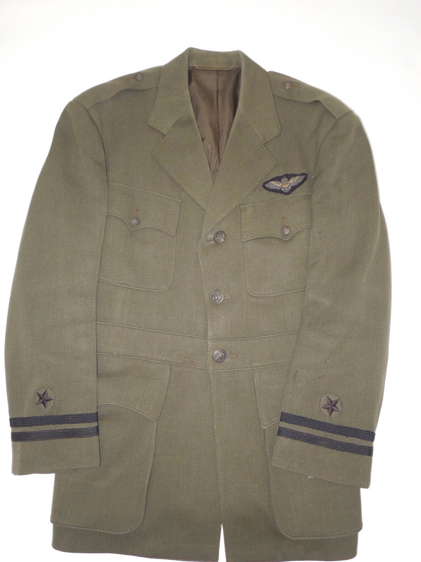 WWII US Naval Aviator Named Lieutenant Green Uniform Jacket 1943 (1 of 5)