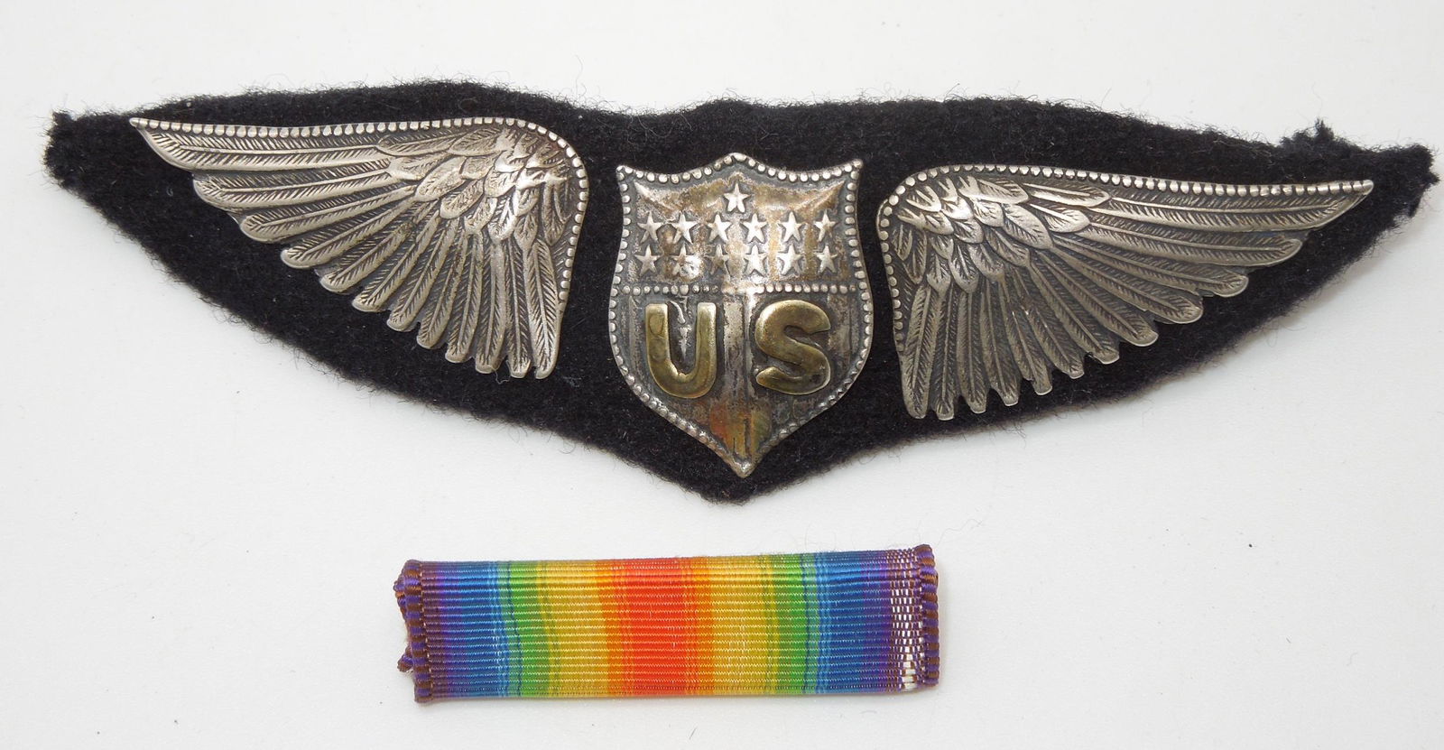 Reproduction WWI US Air Service Dallas Style Wings & Ribbon (1 of 3)