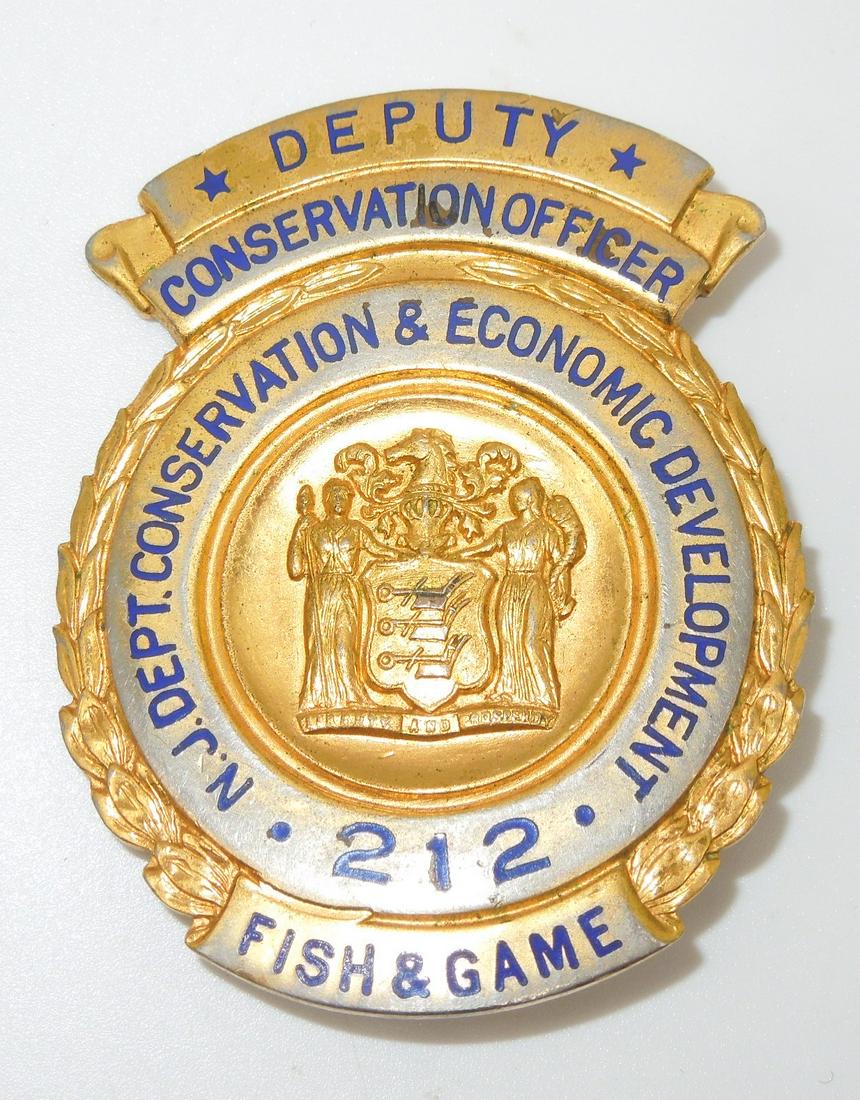 1950s New Jersey Conservation Officer Fish & Game Badge (1 of 2)