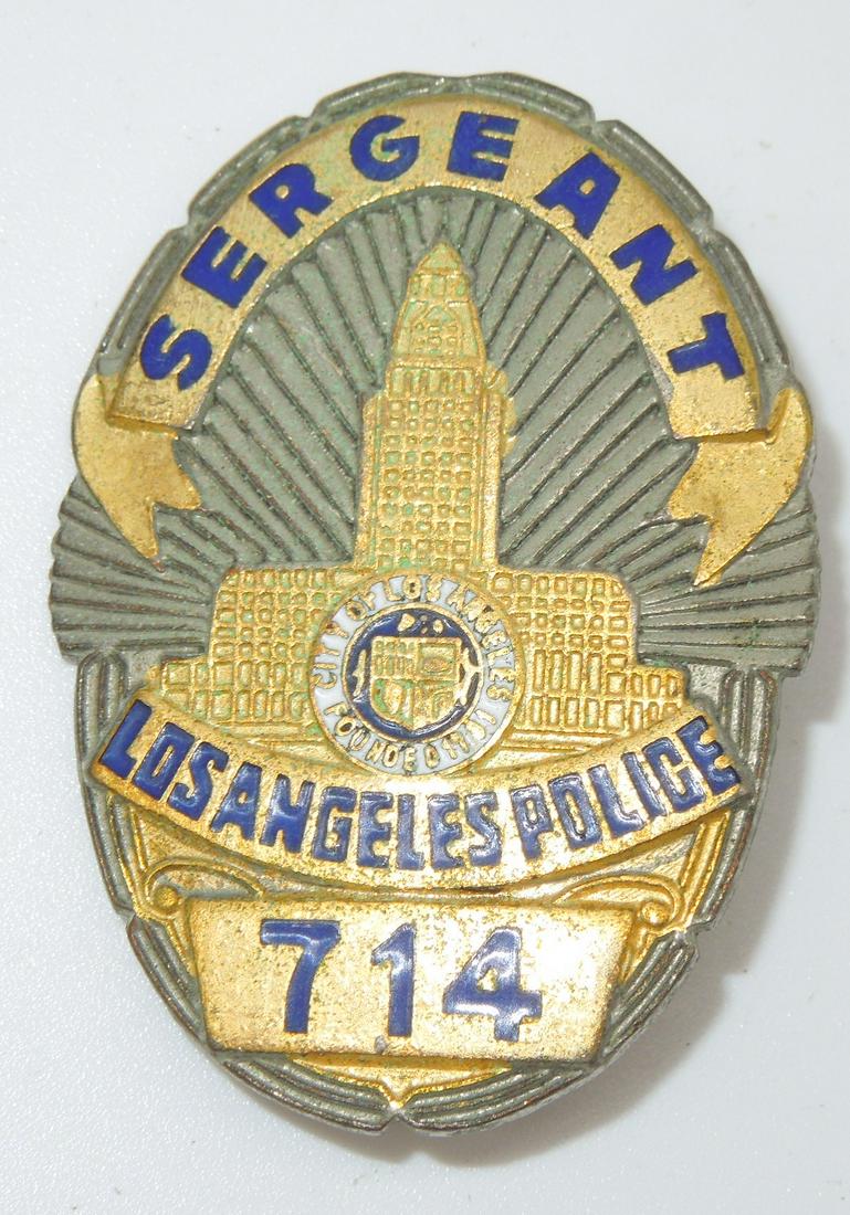 Los Angeles Police Sergeant Badge #714 (1 of 2)