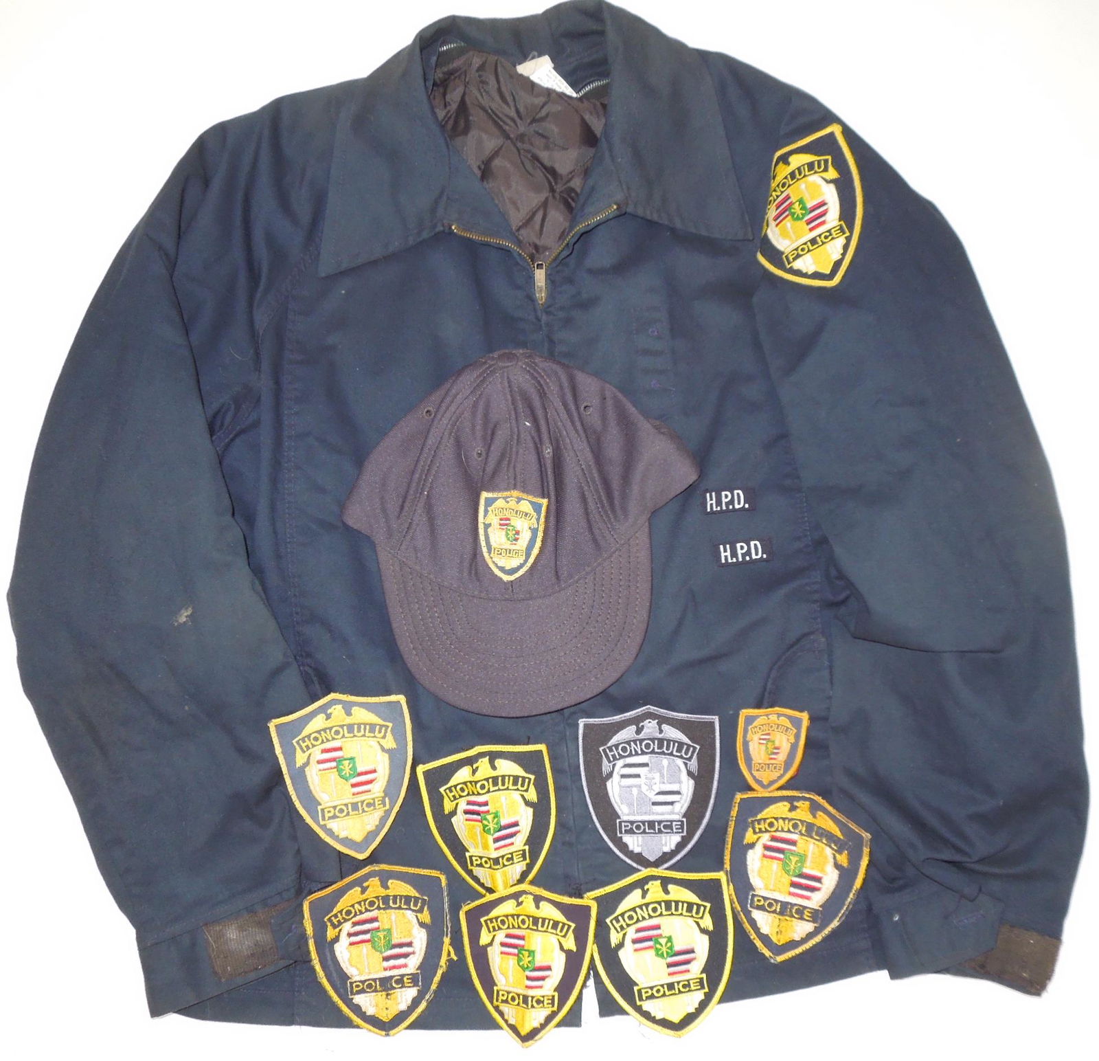 Vintage Honolulu Police Department Cap, Jacket & Patches (1 of 6)
