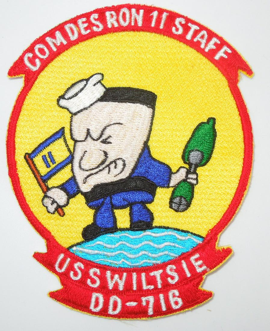 Vietnam War US Navy USS Wiltsie DD-716 COMDESRON 11 Staff Patch (1 of 2)