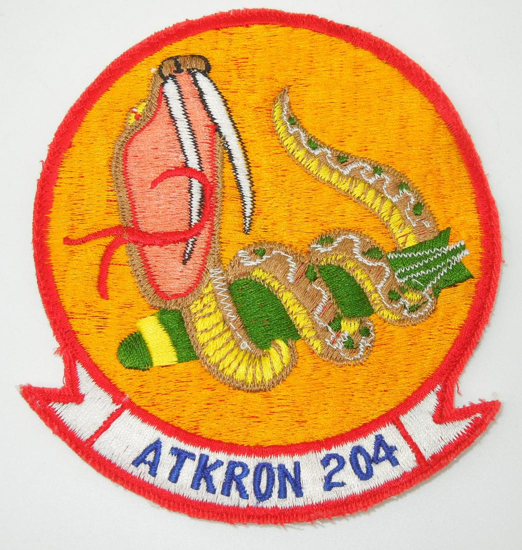 1970s US Navy ATKRON VA-204 Squadron Patch (1 of 2)