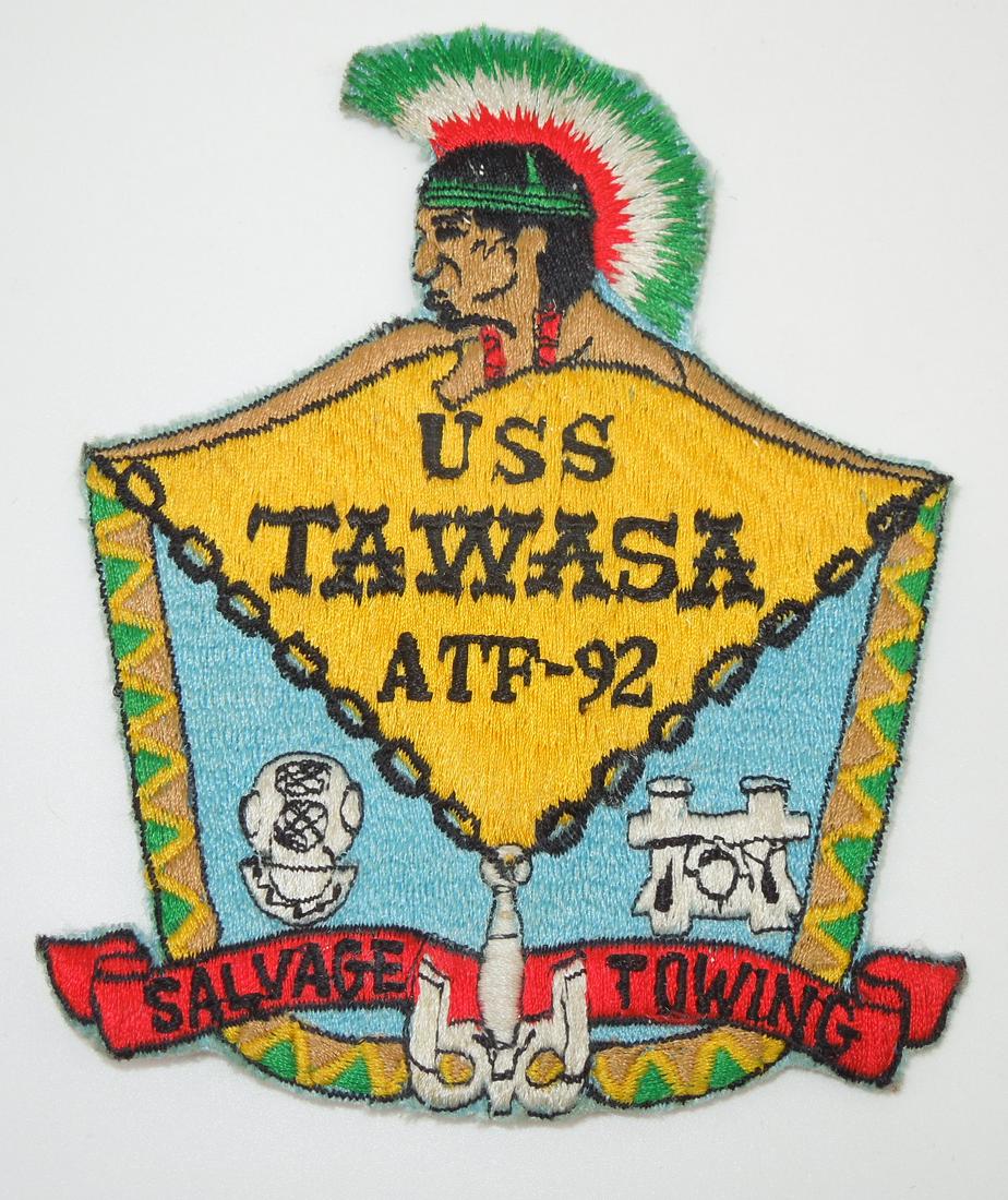 1950s - 60s US Navy USS Tawasa ATF-92 Patch (1 of 2)