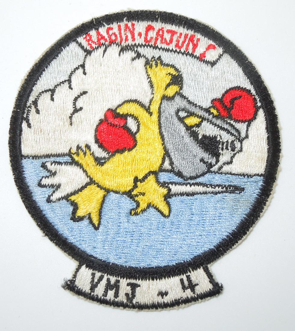 1960s USMC VMJ-4 Marine Photo Squadron Ragin Cajun Patch (1 of 2)