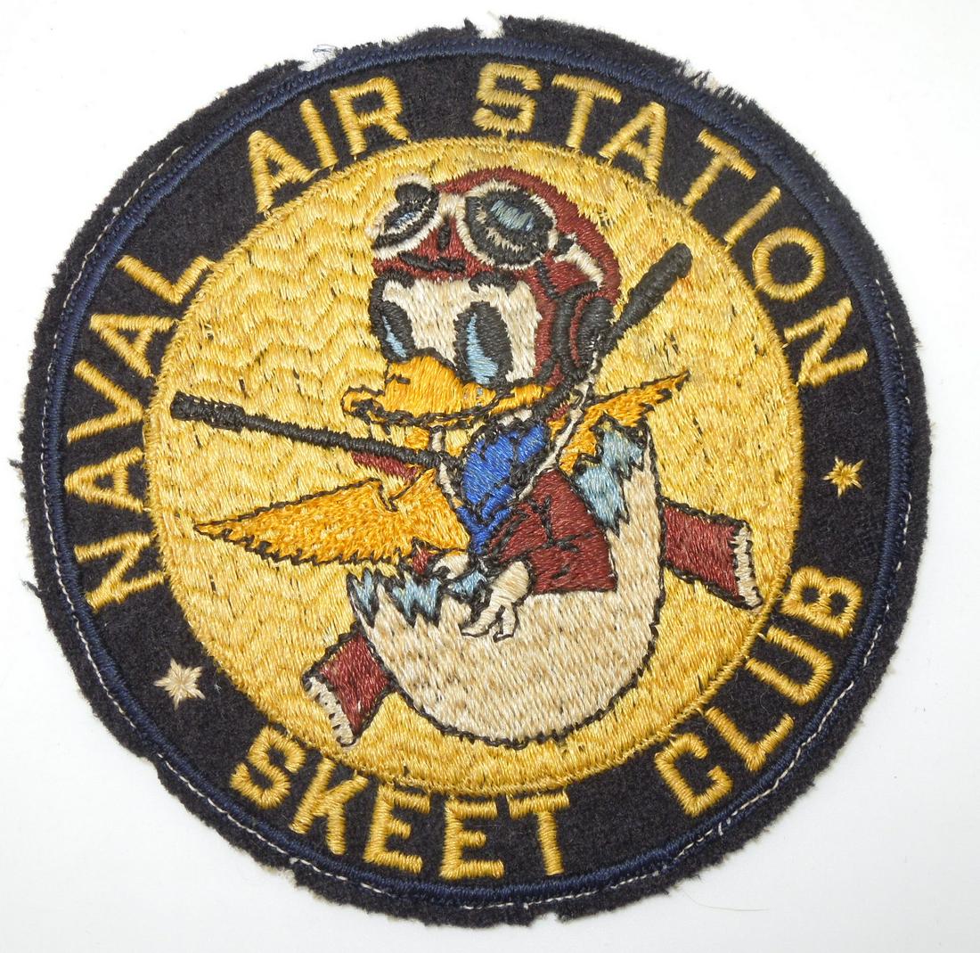 WWII Donald Duck Disney US Naval Air Station Skeet Club Patch (1 of 2)