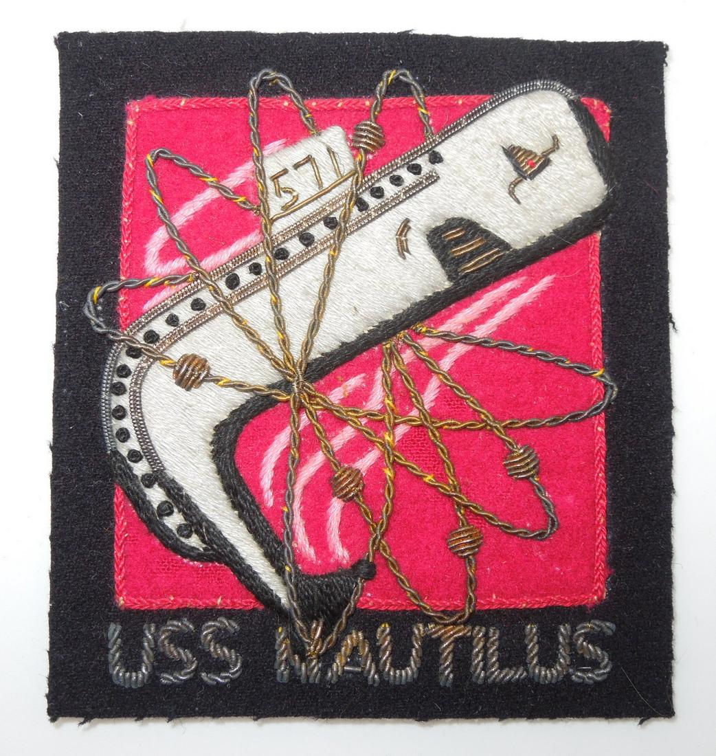 1950s US Navy Submarine USS Nautilus SSN-571 Bullion Patch (1 of 2)