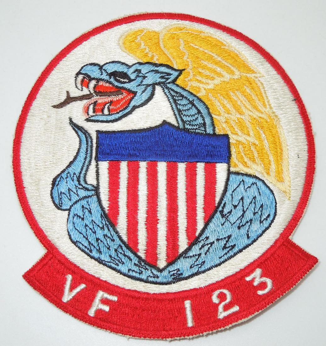 1950s - 60s US Navy VF-123 Blue Racers Patch (1 of 2)