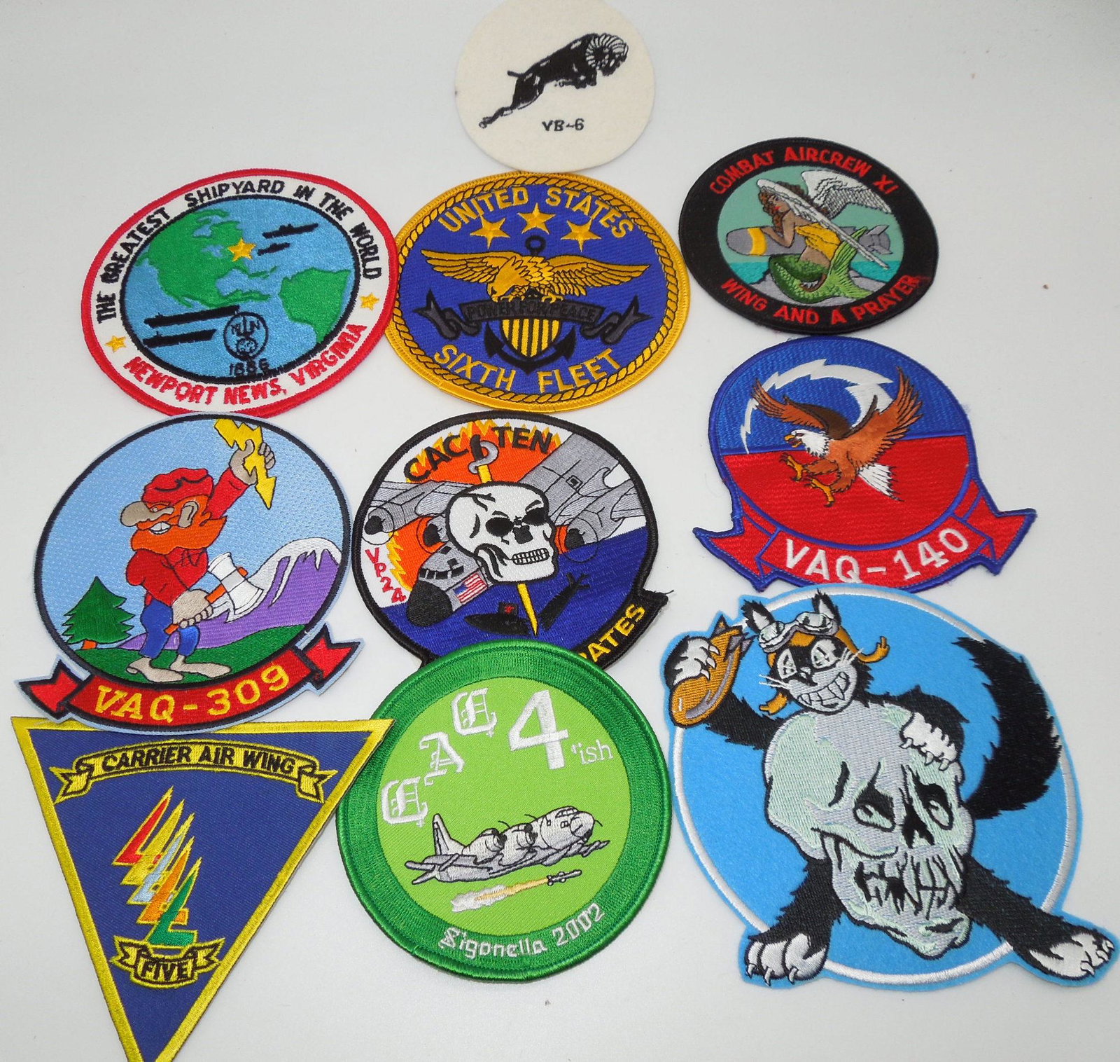 Modern US Navy Patch Lot VAQ-140 CAW 5 VB-6 CAC TEN (1 of 5)