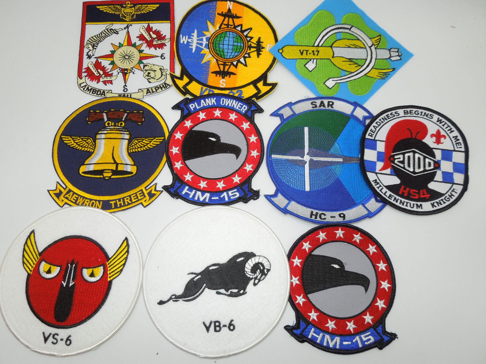 Modern US Navy Patch Lot HC-9 VB-6 VS-6 VT-17 HM-15 (1 of 4)