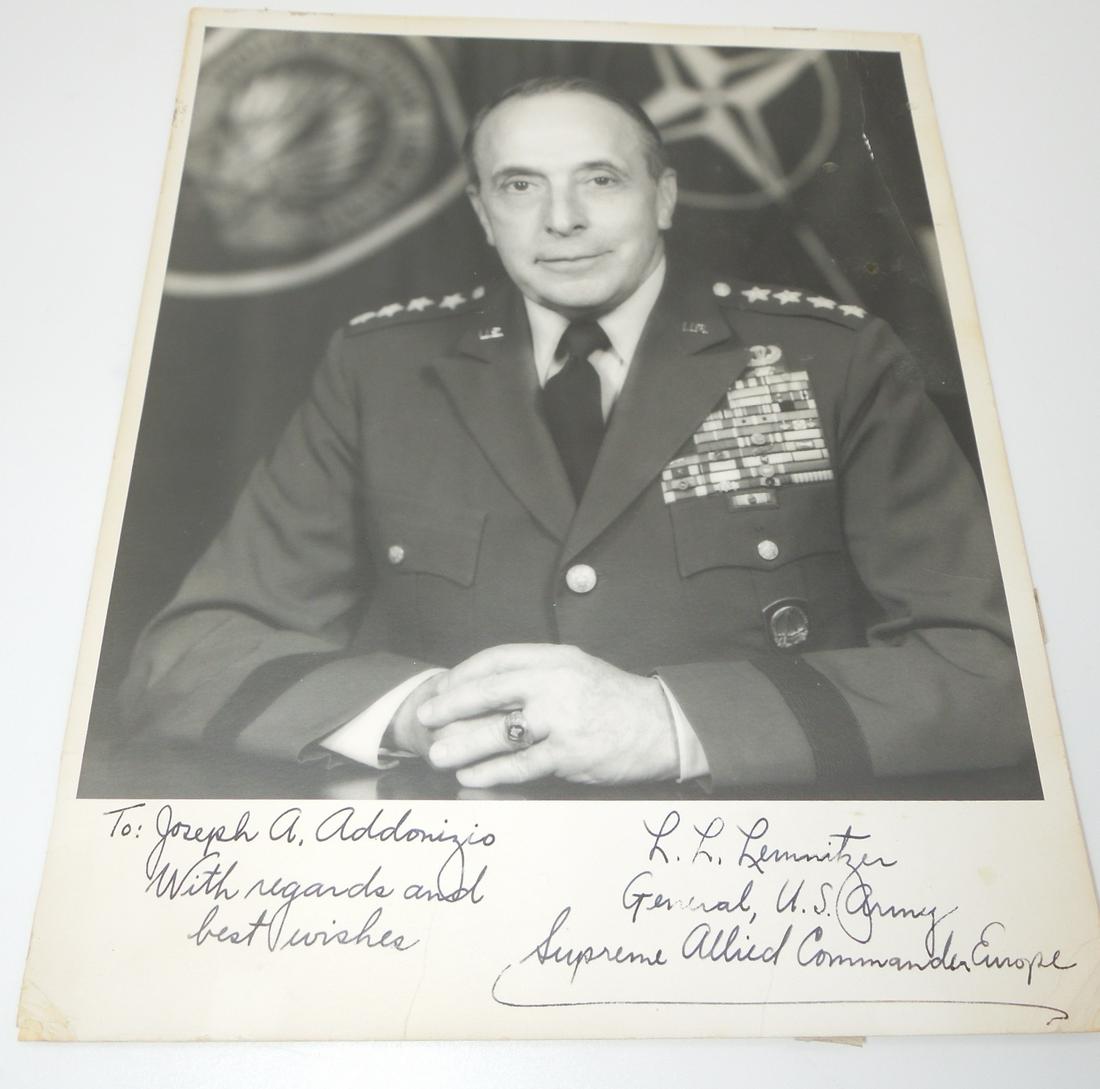 Original Signed US Army General Lyman Lemnitzer Autograph Photo (1 of 3)