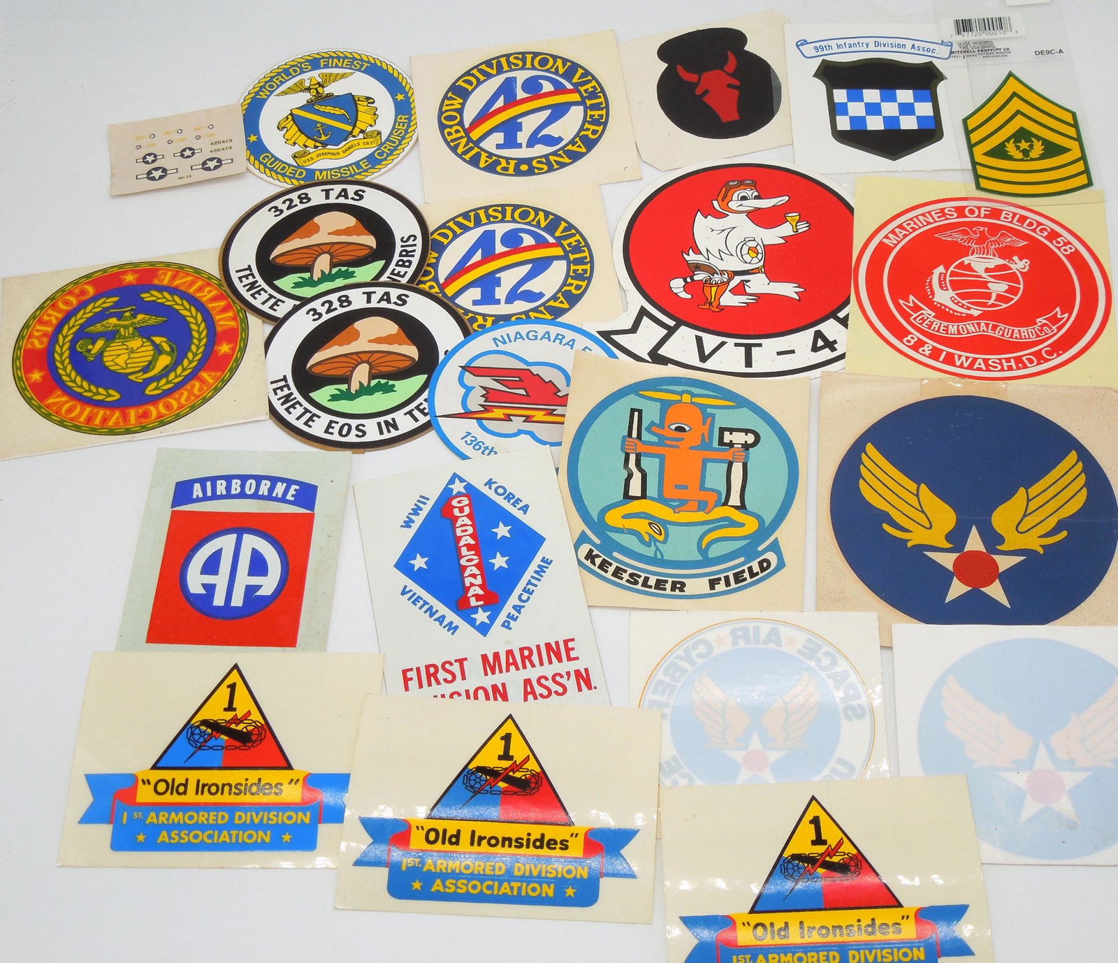 WWII - Modern US Military Helmet & Other Patch Decals (1 of 4)