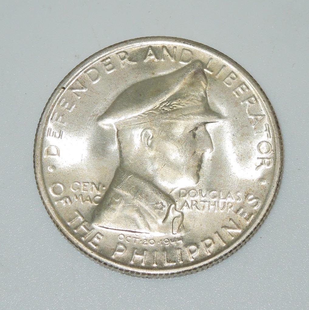 1947 S Philippines General Douglas MacArthur One Peso Silver Coin (1 of 2)