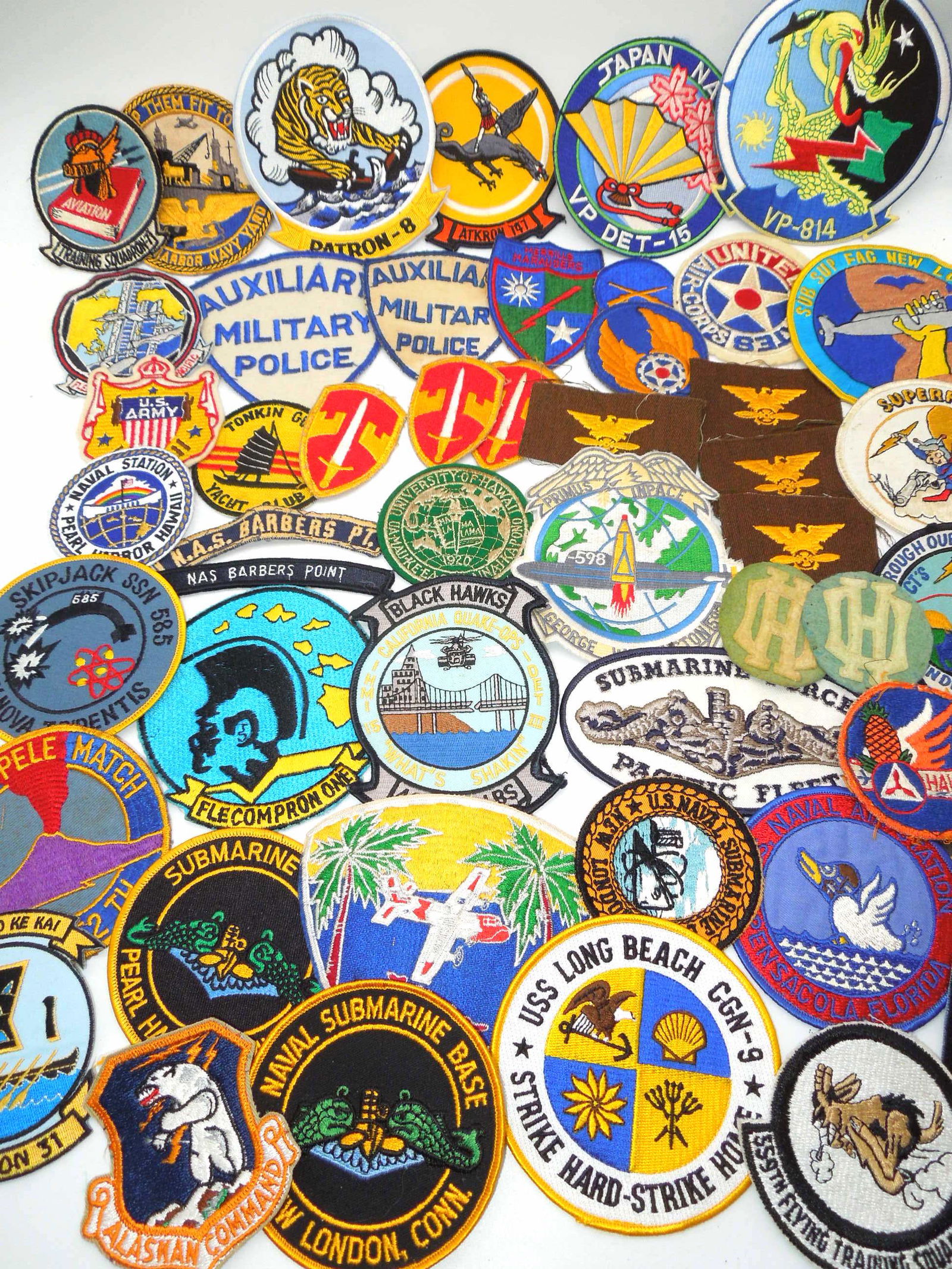 WWII - 1980s USN Navy, Army, USAF Air Force Huge Patch Lot (1 of 6)