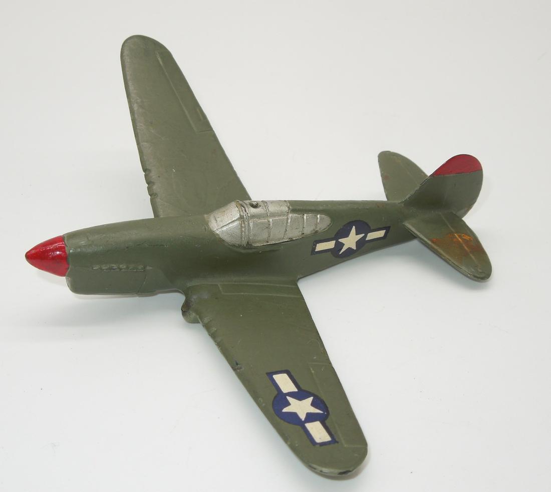 WWII 1944 British P-40E Kittyhawk Spotter ID Aircraft Recognition Model Plane (1 of 3)