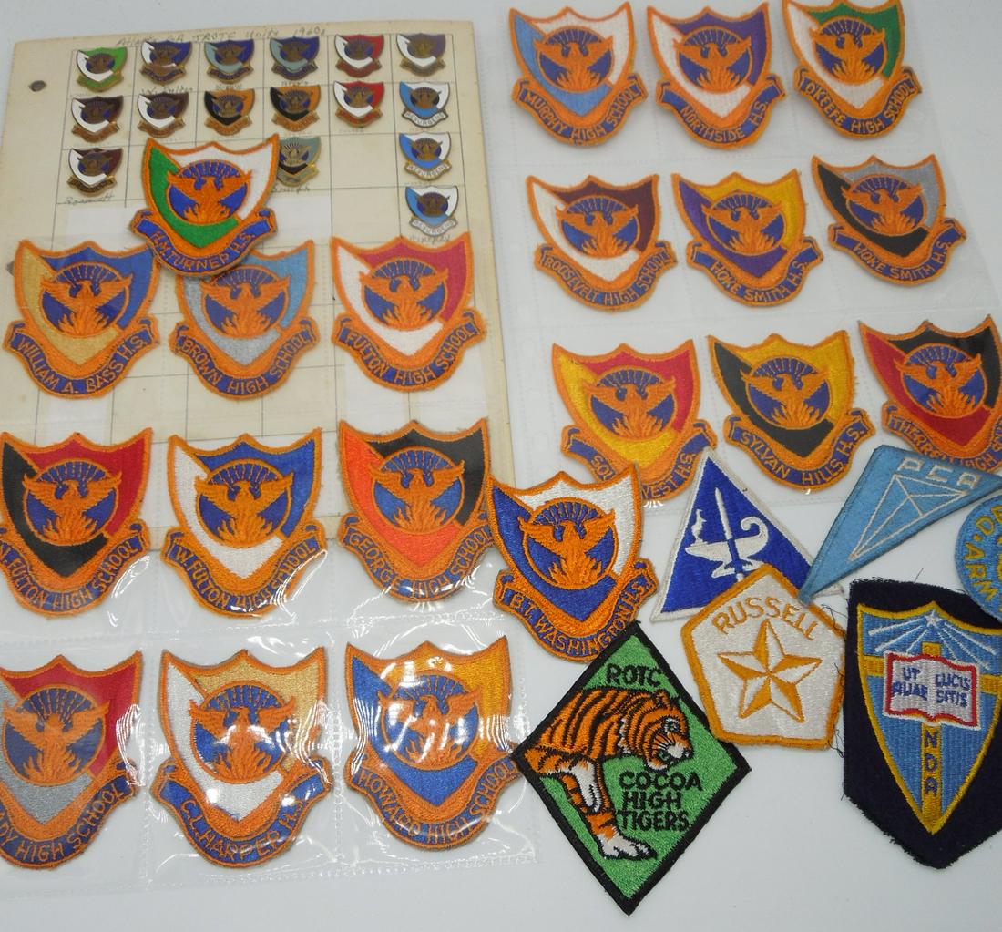 1950s - 60s US Military High School JROTC Patches & DUI Pins Atlanta Area Group (1 of 7)