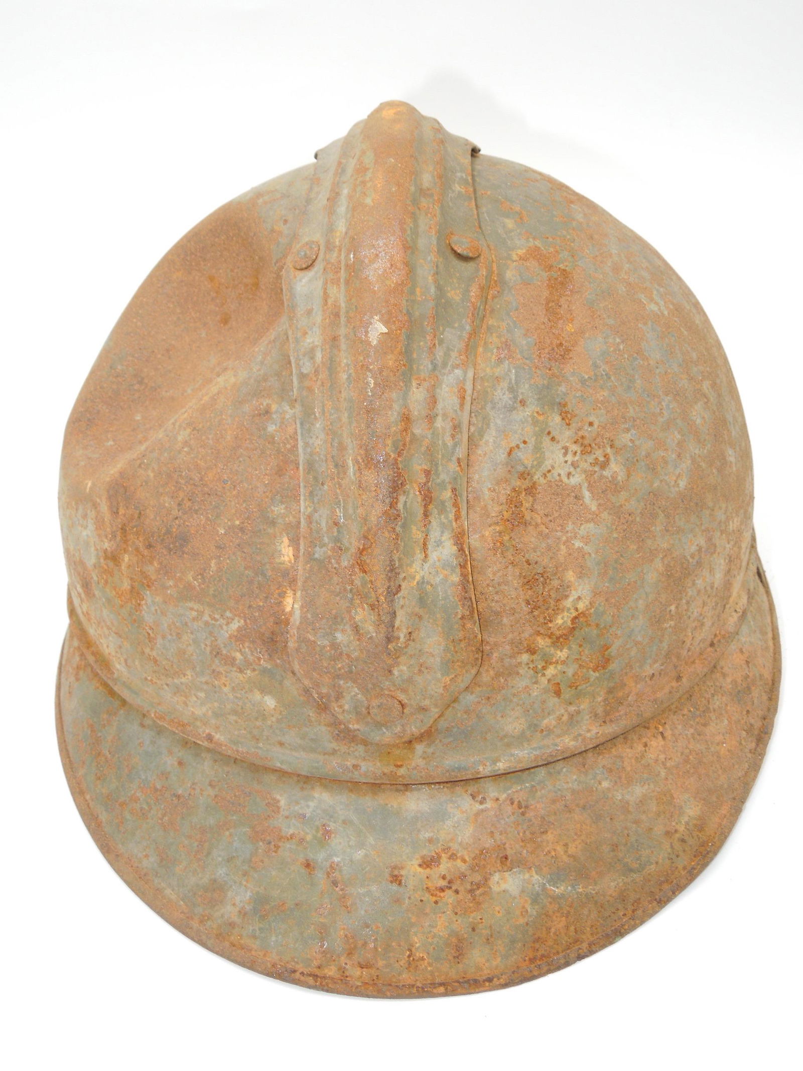 WWII Battle Relic Dug French Belgium Infantry Combat Army Adrian Helmet (1 of 3)