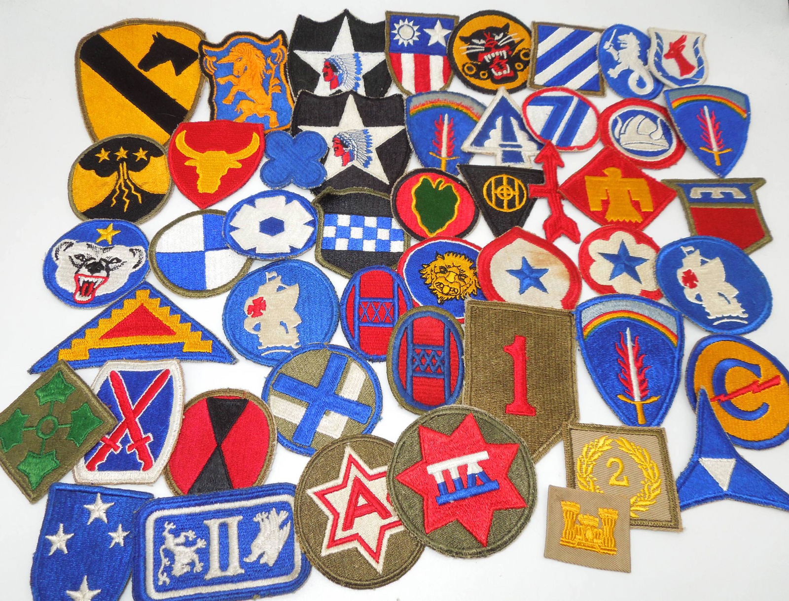 WWII US Army Cut Edge Patches Tank Destroyer Infantry Cavalry (1 of 8)