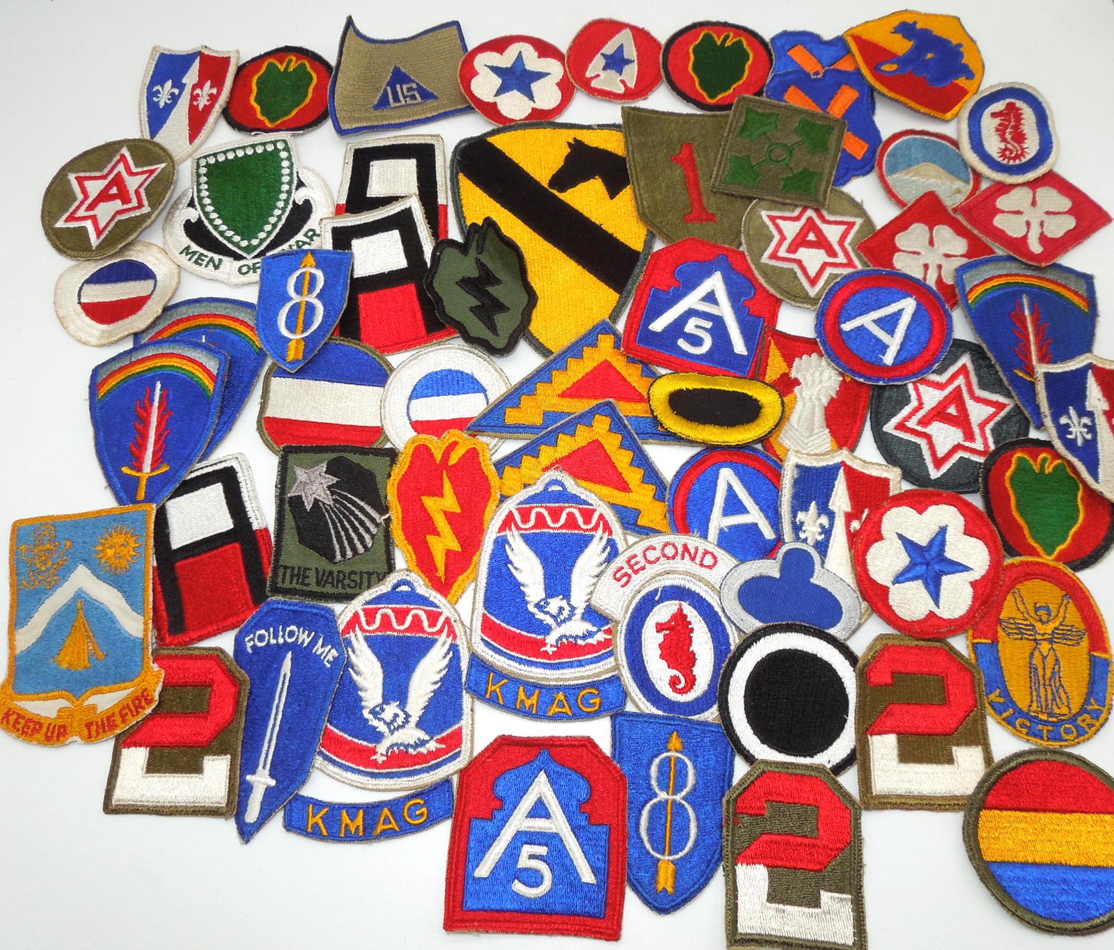 Large Lot WWII - Vietnam US Army Patches Infantry Airborne (1 of 10)