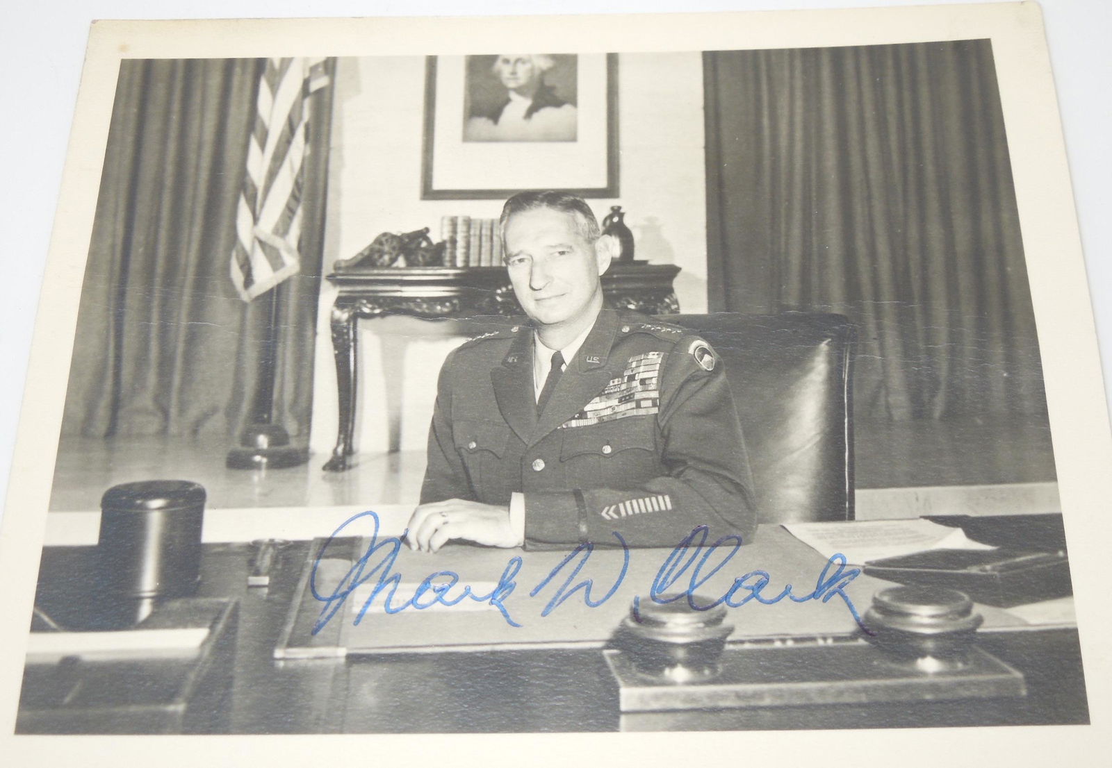 WWII - Korean War General Mark Clark Autographed Signed Photo (1 of 2)