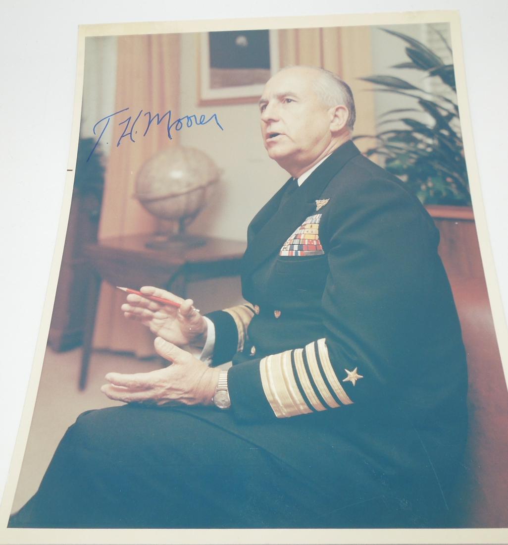 Vietnam Joint Chief of Staff Navy Admiral Moorer Autographed Signed Photo: Original hand signed autographed 8x10 photo as shown. Good Condition.