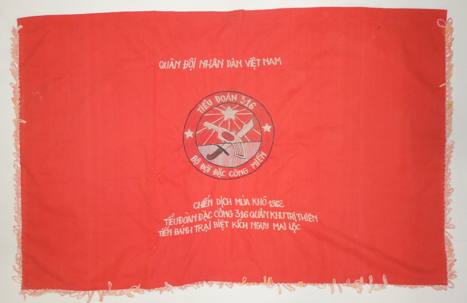 Captured Vietnam War NVA 316th Infantry Flag (1 of 8)