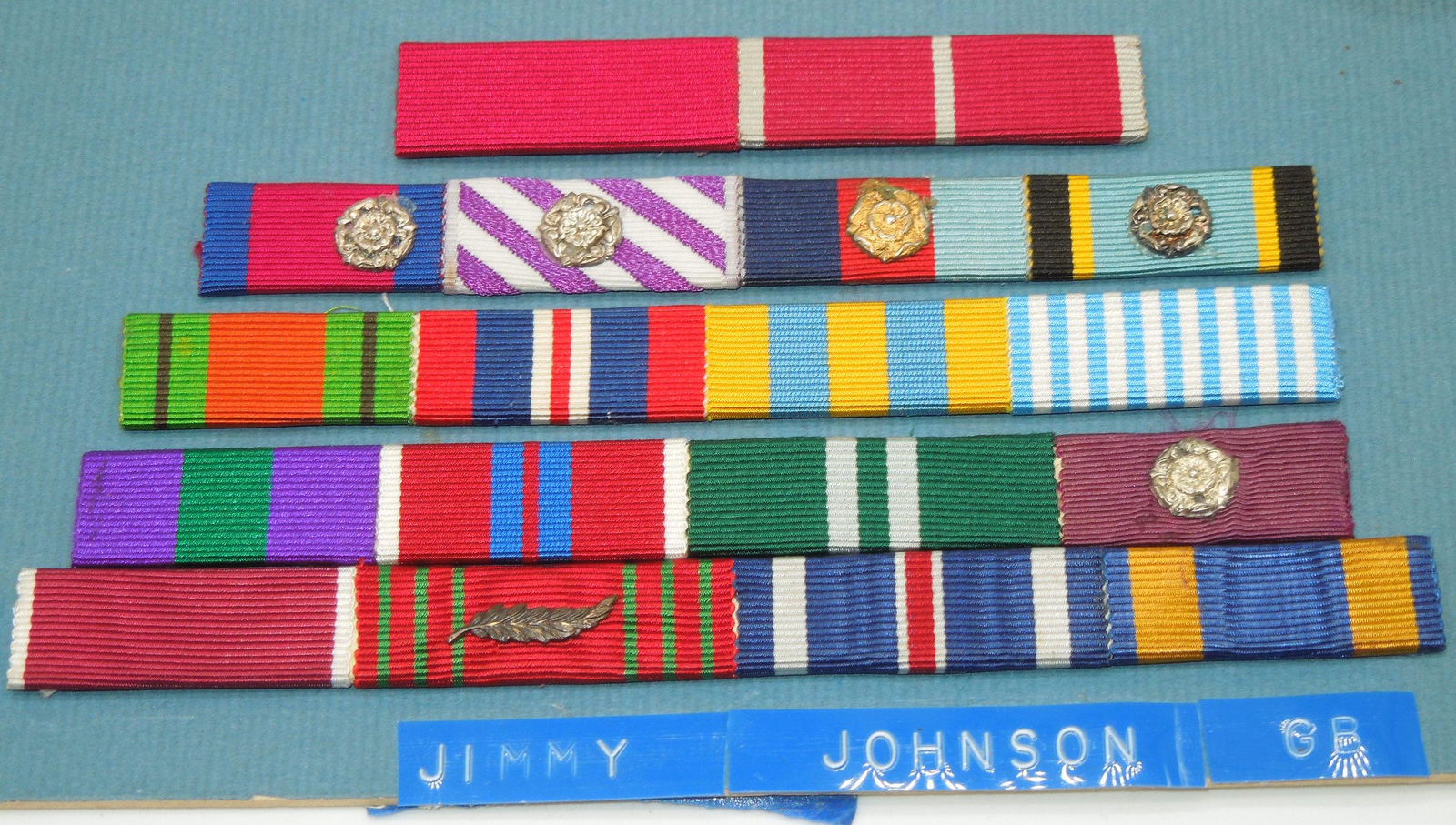 WWII - Korean War Air Vice Marshal Johnnie Johnson Ribbon Bars 34 Victories (1 of 3)