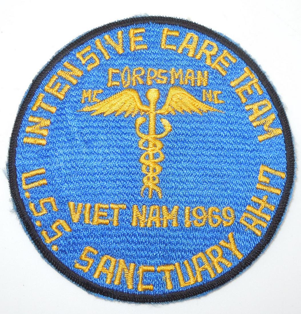 Vietnam 1969 USS Sanctuary Intensive Care Team Corpsman Patch (1 of 2)
