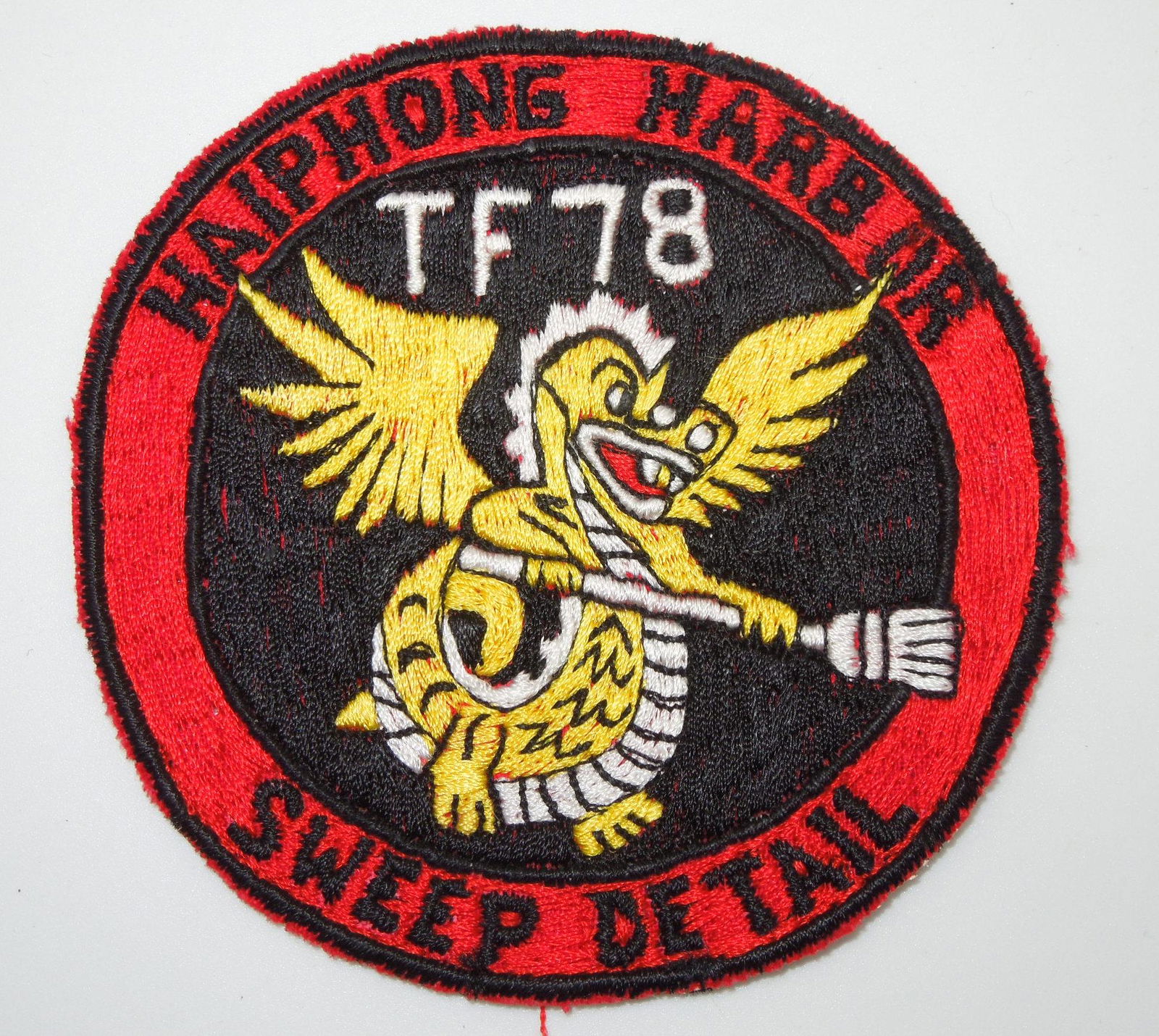Vietnam War Era US Navy Haiphong Harbor TF-78 Mine Sweep Detail Patch (1 of 2)
