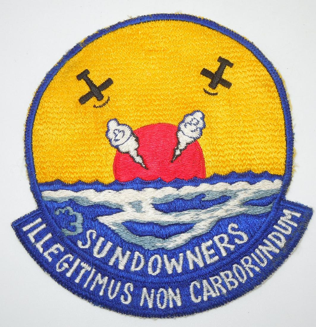 Korean War US Navy Sundowners VF-111 Fighter Patch (1 of 2)