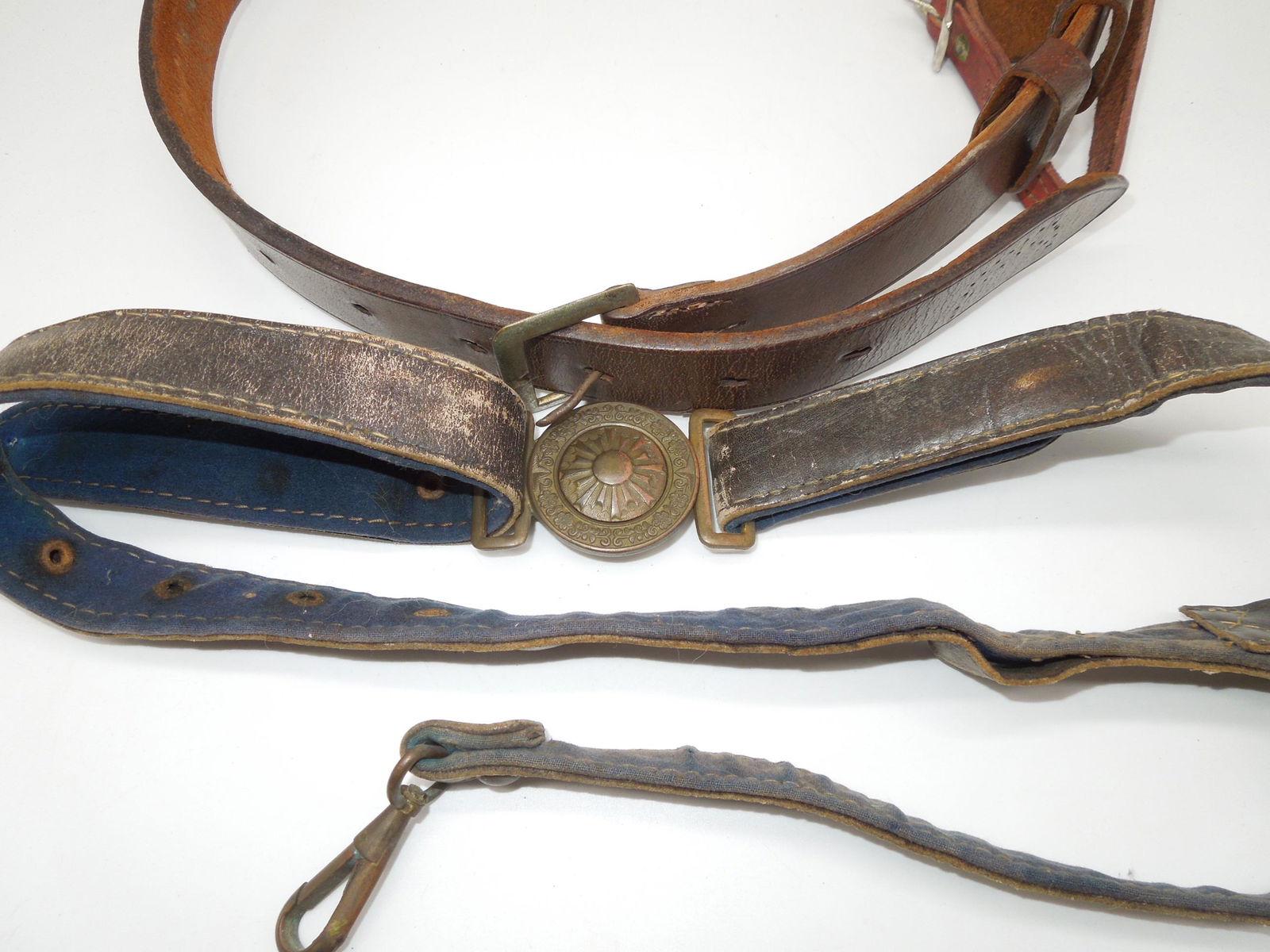 Vintage WWI - WWII Imperial Japanese Military Sword Belts (1 of 6)