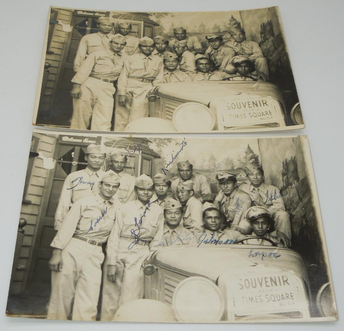 WWII - Korean War Army Photos & Signed Hawaiian / Japanese American Army Soldiers (1 of 4)