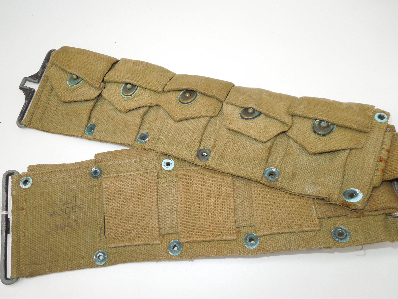 WWII US Army 1943 Dated US Army M-1 Garand Ammo Belt (1 of 3)
