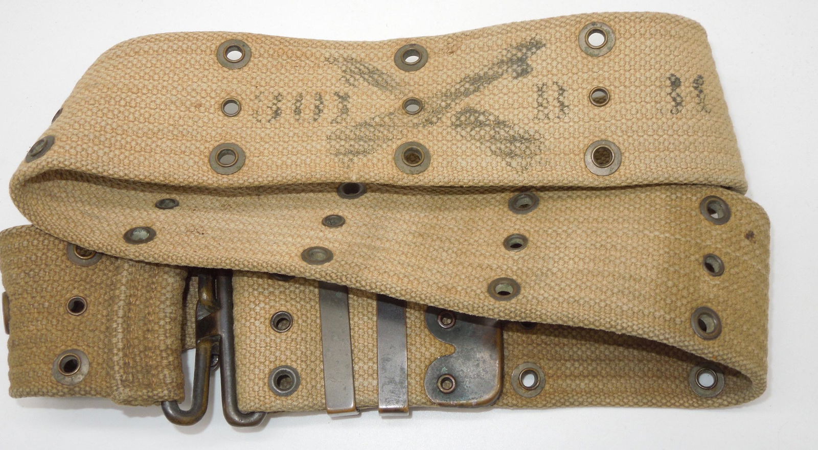 WWI US Army 301st Field Artillery Web Belt (1 of 3)