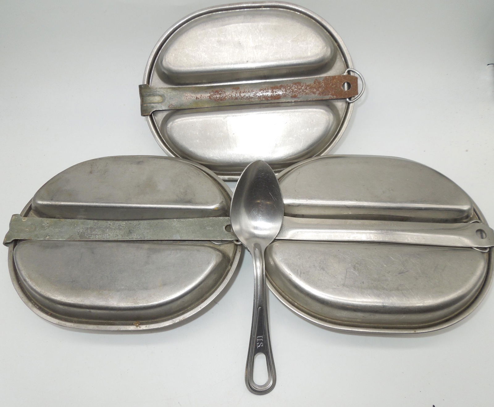 Lot (3) Korean War - Vietnam War US Military Mess Kits (1 of 5)