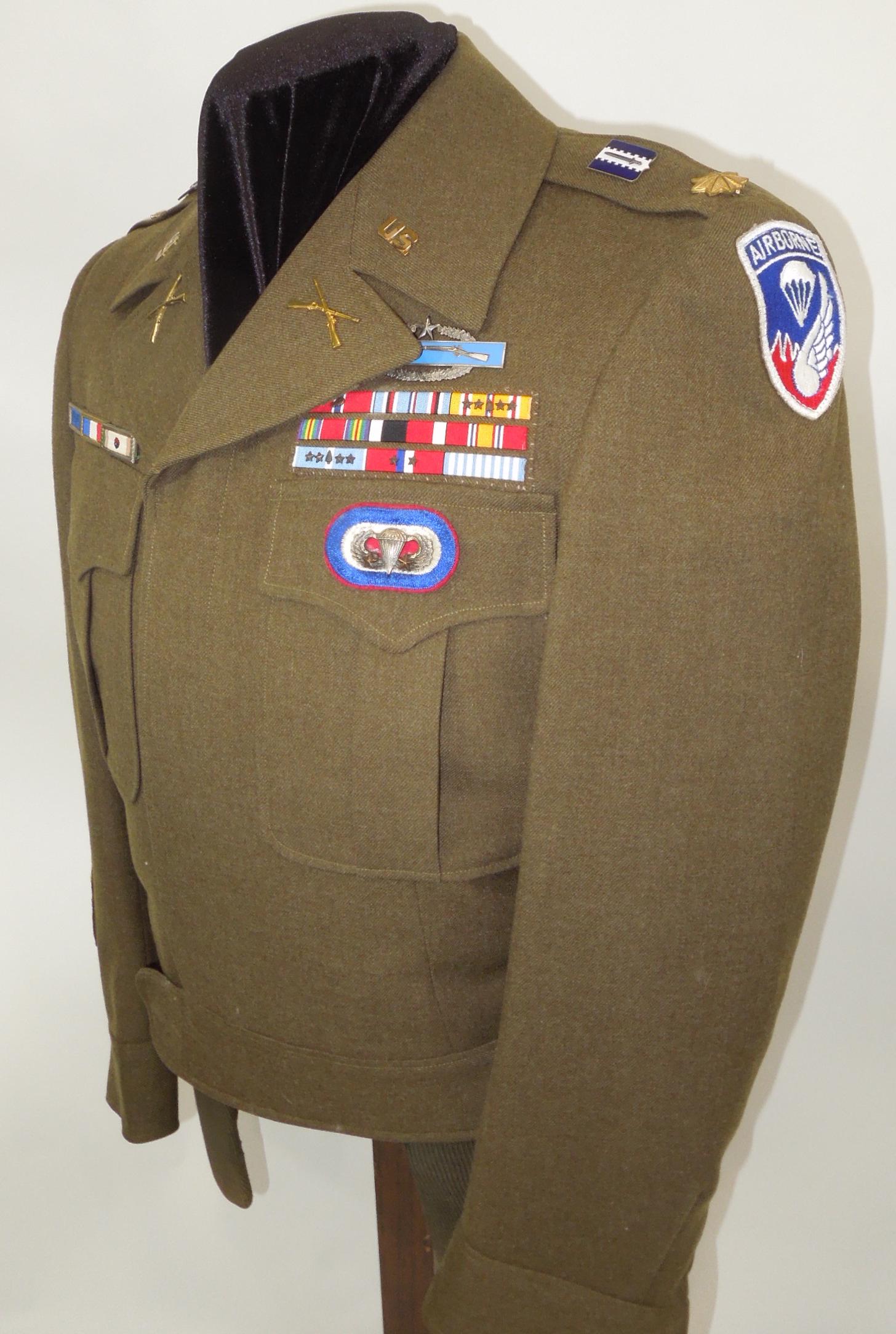 WWII - Korean War 11th & 187th Airborne Officer Uniform Jacket (1 of 16)