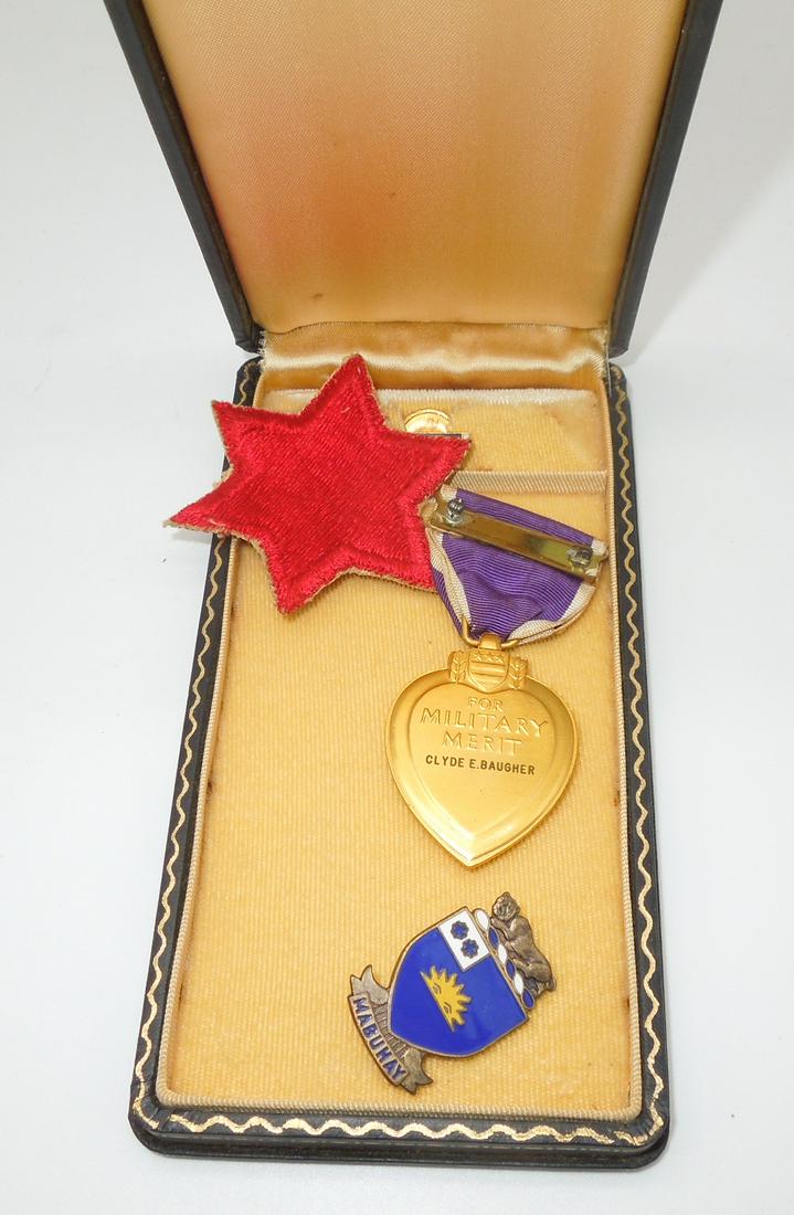 WWII Killed In Action Purple Heart Medal 6th Infantry Division Philippines (1 of 11)