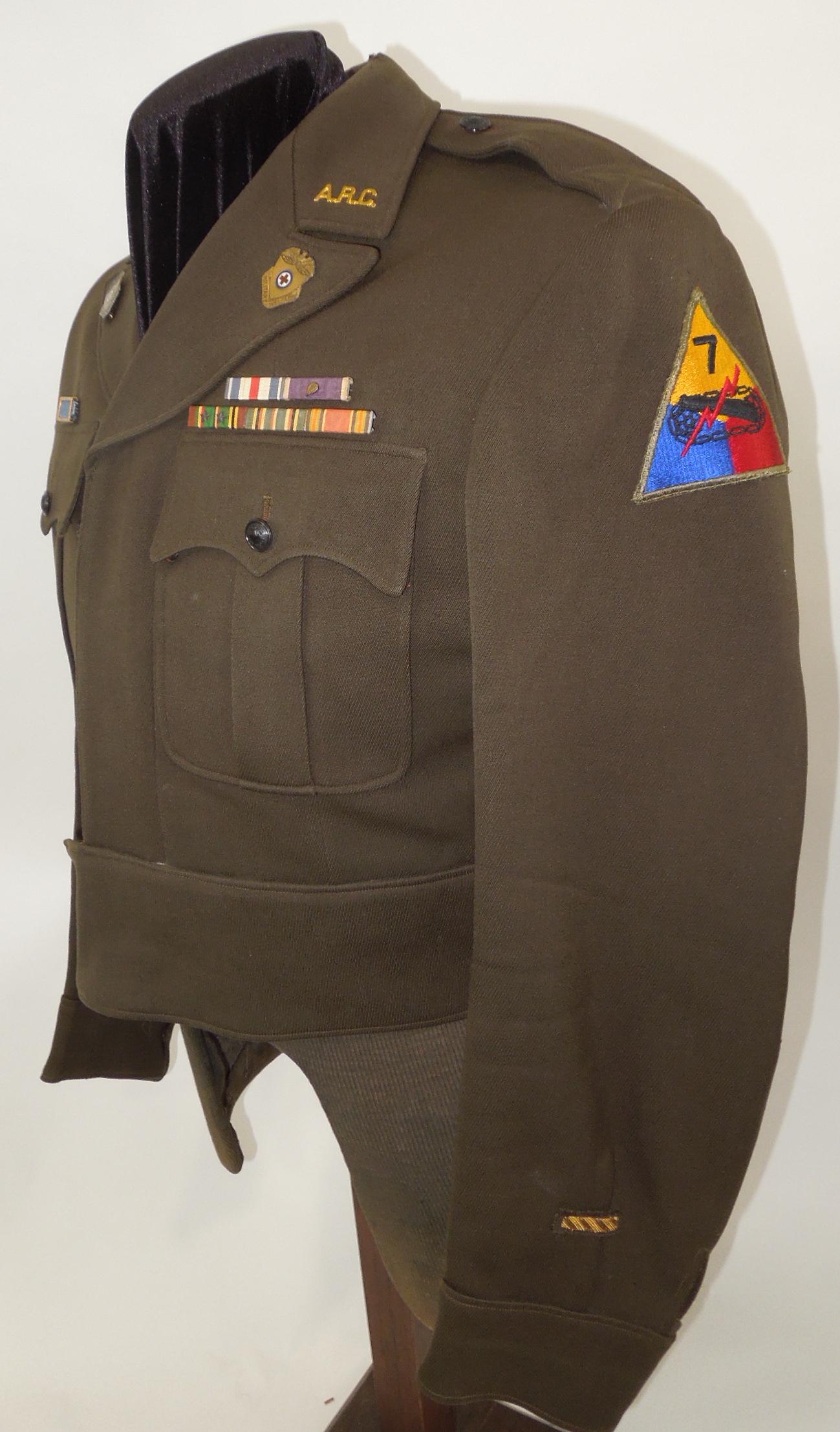 WWII Tank Destroyer & 7th Armored Silver Star Red Cross Uniform (1 of 12)