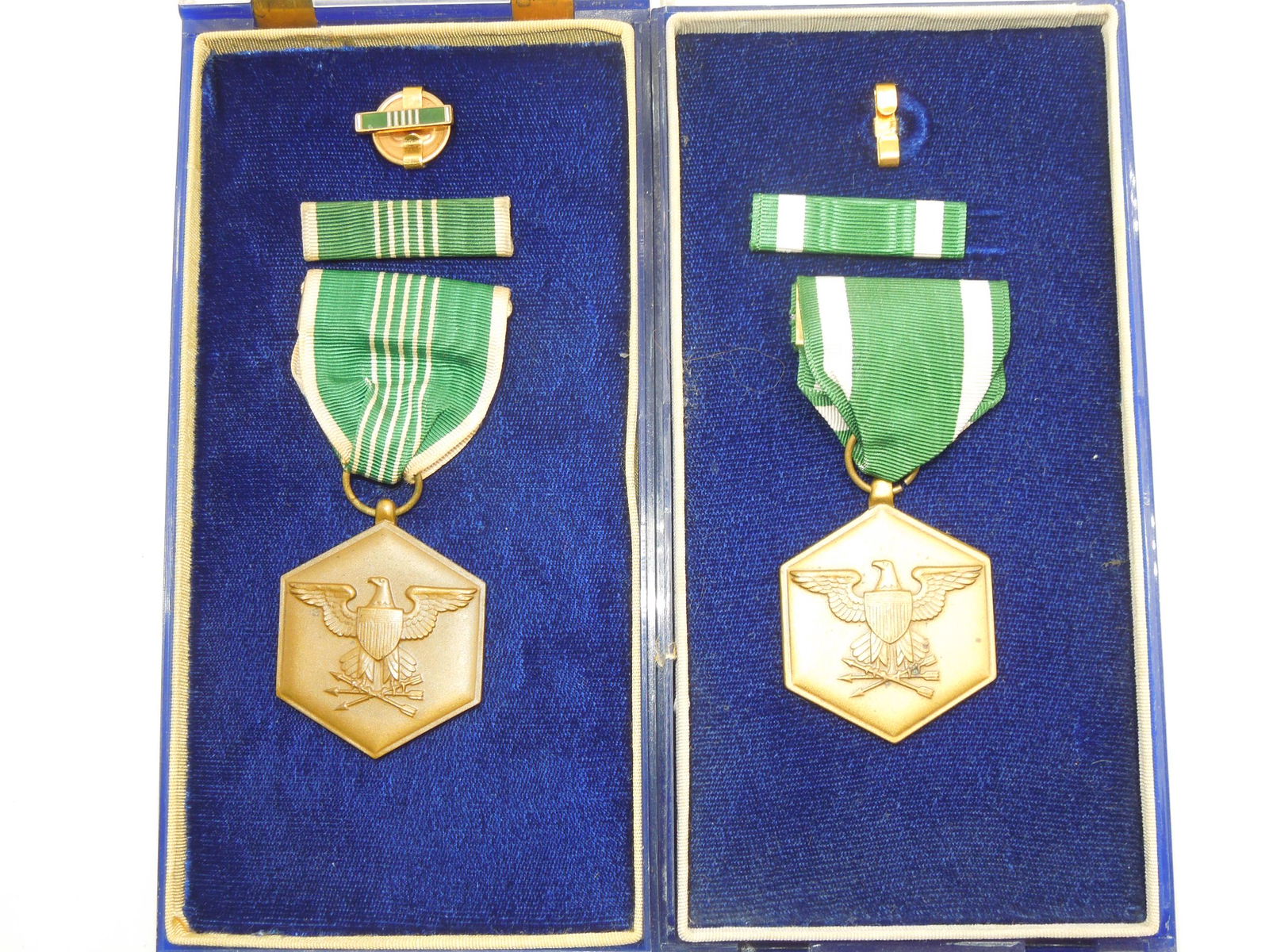 Early 1950s US Army & Navy Commendation Medals in Plastic Cases (1 of 3)
