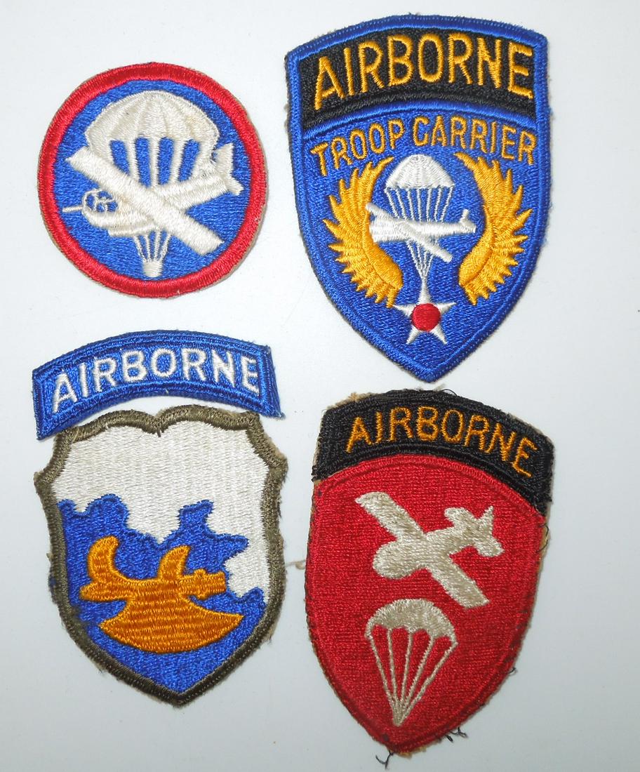 Lot (4) WWII US Army Airborne Patches (1 of 2)
