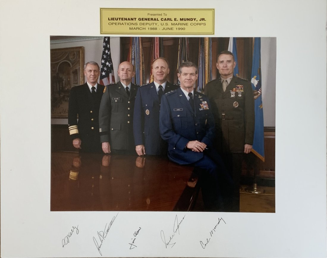 Navy Admiral & Army / Air Force Generals Signed Photo Mundy, Kelly, Sullivan, Carns, Adams (1 of 4)