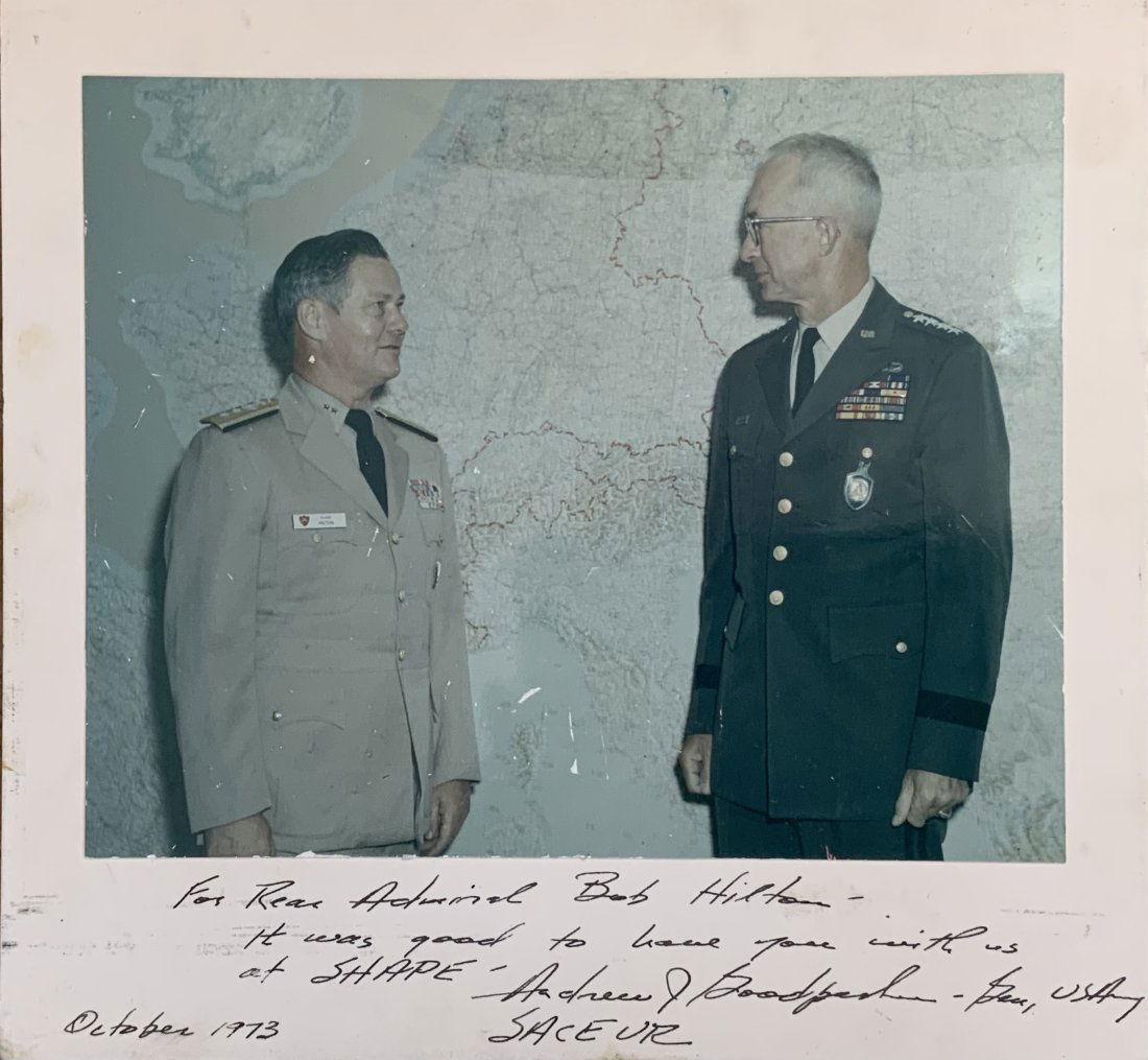 1973 Army General Andrew Goodpaster Supreme Allied Commander Signed Photo (1 of 3)