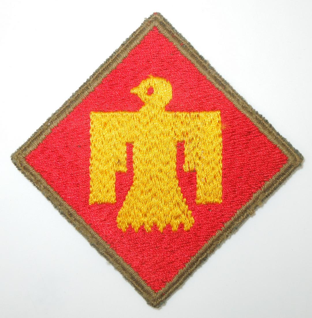 WWII Era 45th Infantry Division Olive Drab Border Patch (1 of 2)
